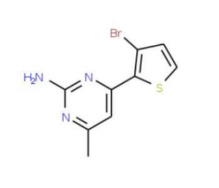4-(3-Bromo-2-thienyl)-6-methyl-2-pyrimidinamine (CAS 886360-55-0) - chemical structure image