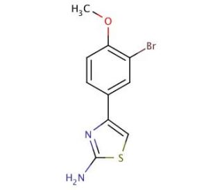 4-(3-bromo-4-methoxyphenyl)-1,3-thiazol-2-amine (CAS 189011-00-5) - chemical structure image