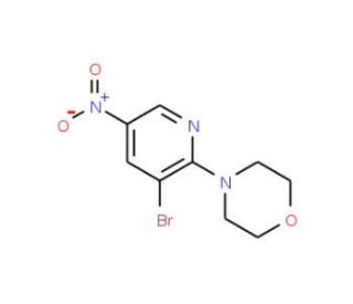 4-(3-Bromo-5-nitropyridin-2-yl)morpholine (CAS 1065074-89-6) - chemical structure image