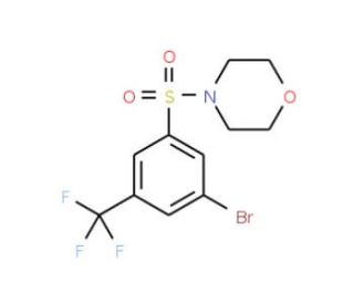 4-{[3-Bromo-5-(trifluoromethyl)phenyl]sulphonyl}morpholine (CAS 951884-77-8) - chemical structure image