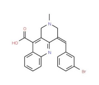 4-(3-Bromo-benzylidene)-2-methyl-1,2,3,4-tetrahydro-benzo[b][1,6]naphthyridine-10-carboxylic acid - chemical structure image