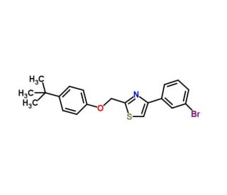 4-(3-Bromo-phenyl)-2-(4-tert-butyl-phenoxymethyl)-thiazole (CAS 864685-50-7) - chemical structure image