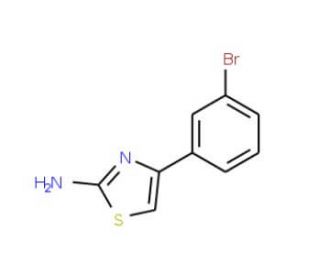 4-(3-Bromo-phenyl)-thiazol-2-ylamine (CAS 105512-81-0) - chemical structure image