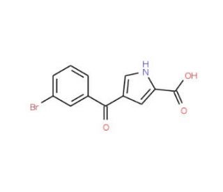 4-(3-Bromobenzoyl)-1H-pyrrole-2-carboxylic acid - chemical structure image