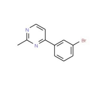 4-(3-Bromophenyl)-2-methyl pyrimidine (CAS 844891-12-9) - chemical structure image