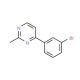 4-(3-Bromophenyl)-2-methyl pyrimidine (CAS 844891-12-9) - chemical structure image
