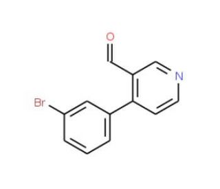 4-(3-Bromophenyl)-3-pyridinecarboxaldehyde (CAS 376646-64-9) - chemical structure image