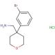 [4-(3-bromophenyl)oxan-4-yl]methanamine hydrochloride - chemical structure image