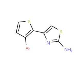 4-(3-bromothiophen-2-yl)-1,3-thiazol-2-amine (CAS 81216-90-2) - chemical structure image