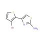 4-(3-bromothiophen-2-yl)-1,3-thiazol-2-amine (CAS 81216-90-2) - chemical structure image