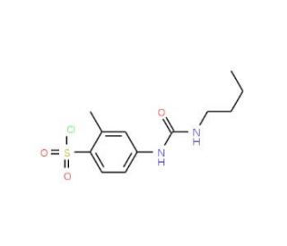 4-(3-Butyl-ureido)-2-methyl-benzenesulfonyl chloride (CAS 678185-73-4) - chemical structure image
