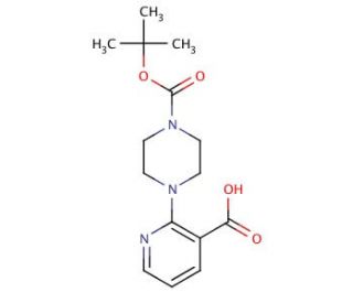 4-(3-Carboxy-pyridin-2-yl)piperazine-1-carboxylic acid tert-butyl ester (CAS 902835-85-2) - chemical structure image