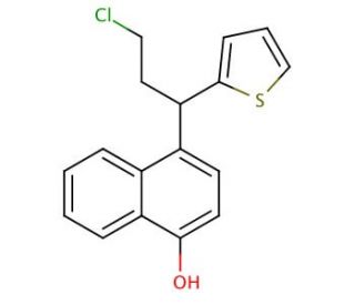 4-(3-Chloro-1-thiophen-2-yl-propyl)-naphthalen-1-ol - chemical structure image