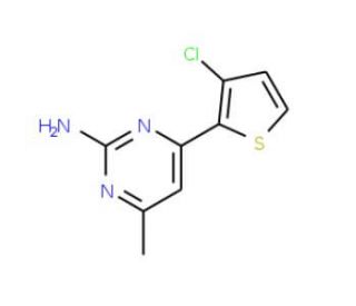 4-(3-Chloro-2-thienyl)-6-methyl-2-pyrimidinamine (CAS 863305-81-1) - chemical structure image