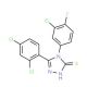 4-(3-Chloro-4-fluoro-phenyl)-5-(2,4-dichloro-phenyl)-4H-[1,2,4]triazole-3-thiol - chemical structure image