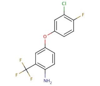4-(3-Chloro-4-fluorophenoxy)-2-(trifluoromethyl)-phenylamine - chemical structure image