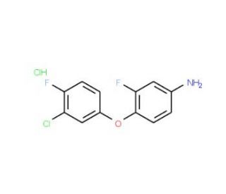 4-(3-Chloro-4-fluorophenoxy)-3-fluorophenylaminehydrochloride - chemical structure image