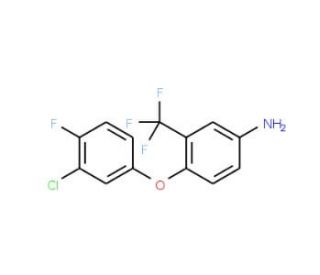 4-(3-Chloro-4-fluorophenoxy)-3-(trifluoromethyl)-phenylamine - chemical structure image