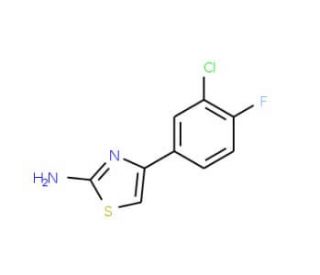 4-(3-Chloro-4-fluorophenyl)thiazol-2-ylamine - chemical structure image