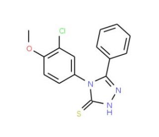 4-(3-Chloro-4-methoxy-phenyl)-5-phenyl-4H-[1,2,4]triazole-3-thiol - chemical structure image