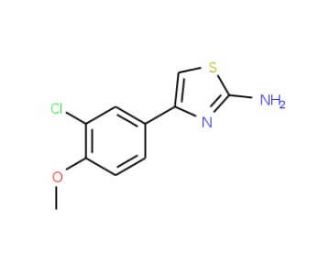 4-(3-chloro-4-methoxyphenyl)-1,3-thiazol-2-amine (CAS 97713-62-7) - chemical structure image