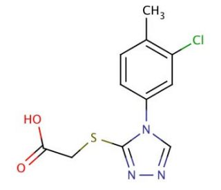 {[4-(3-chloro-4-methylphenyl)-4H-1,2,4-triazol-3-yl]thio}acetic acid - chemical structure image