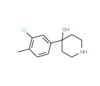 4-(3-Chloro-4-methylphenyl)piperidin-4-ol (CAS 700794-55-4) - chemical structure image