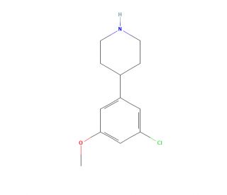 4-(3-Chloro-5-methoxyphenyl)piperidine hydrochloride (CAS 1783405-60-6) - chemical structure image