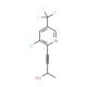 4-[3-Chloro-5-(trifluoromethyl)-2-pyridinyl]-3-butyn-2-ol - chemical structure image