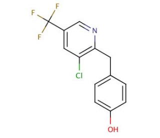 4-{[3-Chloro-5-(trifluoromethyl)-2-pyridinyl]-methyl}benzenol - chemical structure image