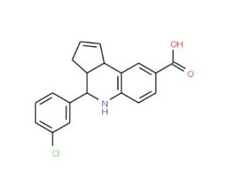 4-(3-Chloro-phenyl)-3a,4,5,9b-tetrahydro-3H-cyclopenta[c]quinoline-8-carboxylic acid - chemical structure image