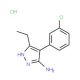 4-(3-Chloro-phenyl)-5-ethyl-2H-pyrazol-3-ylaminehydrochloride - chemical structure image