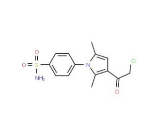 4-[3-(chloroacetyl)-2,5-dimethyl-1H-pyrrol-1-yl]benzenesulfonamide - chemical structure image