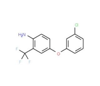 4-(3-Chlorophenoxy)-2-(trifluoromethyl)aniline - chemical structure image
