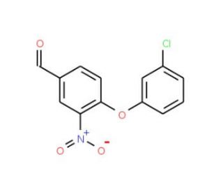 4-(3-Chlorophenoxy)-3-nitrobenzenecarbaldehyde - chemical structure image