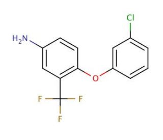 4-(3-Chlorophenoxy)-3-(trifluoromethyl)aniline - chemical structure image