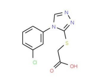 {[4-(3-chlorophenyl)-4H-1,2,4-triazol-3-yl]thio}acetic acid (CAS 66297-69-6) - chemical structure image