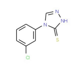 4-(3-chlorophenyl)-4H-1,2,4-triazole-3-thiol (CAS 66297-55-0) - chemical structure image