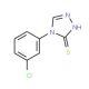 4-(3-chlorophenyl)-4H-1,2,4-triazole-3-thiol (CAS 66297-55-0) - chemical structure image