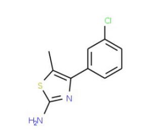 4-(3-chlorophenyl)-5-methyl-1,3-thiazol-2-amine (CAS 206555-32-0) - chemical structure image