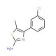 4-(3-chlorophenyl)-5-methyl-1,3-thiazol-2-amine (CAS 206555-32-0) - chemical structure image