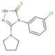 4-(3-chlorophenyl)-5-pyrrolidin-1-yl-4H-1,2,4-triazole-3-thiol - chemical structure image