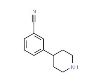 4-(3-Cyanophenyl)piperidine (CAS 370864-72-5) - chemical structure image
