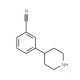 4-(3-Cyanophenyl)piperidine (CAS 370864-72-5) - chemical structure image