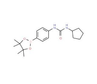 4-(3-Cyclopentyllureido)phenylboronic acid, pinacol ester (CAS 874297-80-0) - chemical structure image