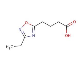 4-(3-ethyl-1,2,4-oxadiazol-5-yl)butanoic acid - chemical structure image