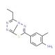 4-(3-Ethyl-[1,2,4]triazolo[3,4-b][1,3,4]-thiadiazol-6-yl)-2-methyl-phenylamine - chemical structure image
