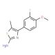 4-(3-Fluoro-4-methoxy-phenyl)-5-methyl-thiazol-2-ylamine - chemical structure image