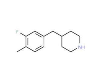 4-(3-Fluoro-4-methyl-benzyl)-piperidine (CAS 955287-58-8) - chemical structure image