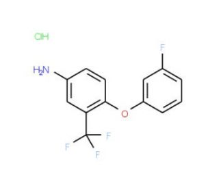 4-(3-Fluorophenoxy)-3-(trifluoromethyl)aniline hydrochloride - chemical structure image